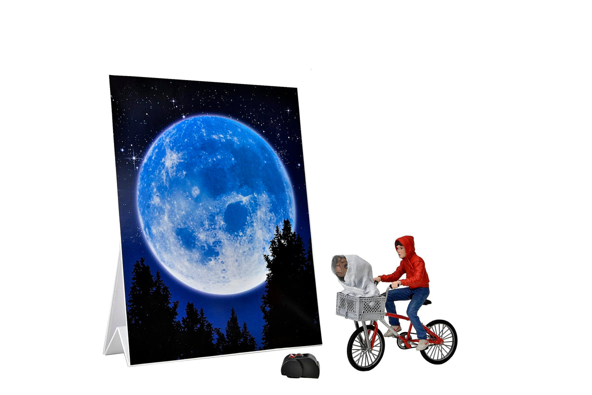 NECA - E.T. The Extra-Terrestrial 40th Anniversary 7? Scale Action Figure - Elliott & E.T. on Bicycle