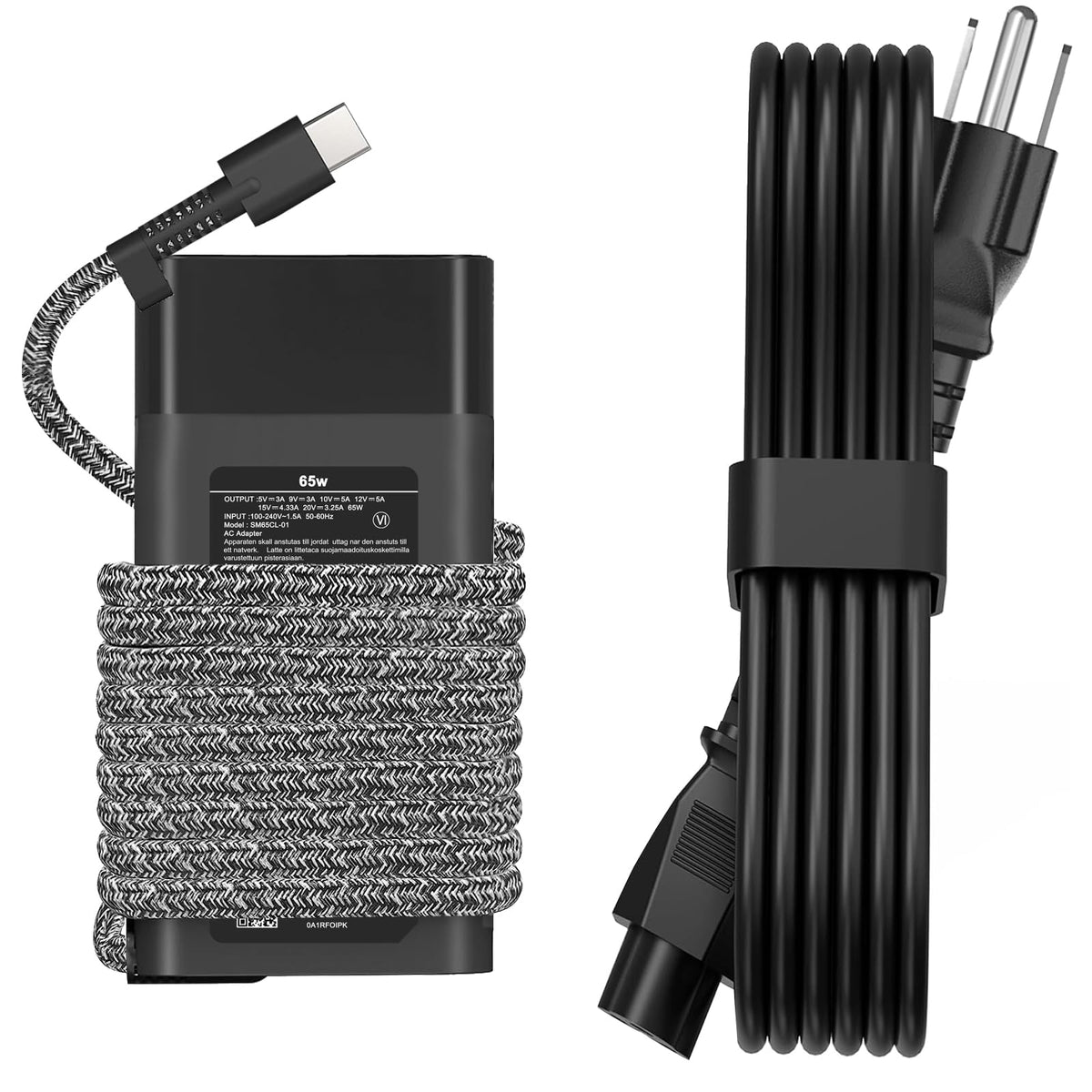JEIBAO Slim 65W USB C Laptop Charger Compatible with HP Chromebook X360, Envy, Elitebook, Spectre X360, Elitebook/Chromebook/Elite x2/Envy/ProBook