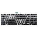 New Laptop Backlit Keyboard (with Silver Frame) Replacement for Toshiba Satellite P850 P855 P855D P870 P875, US Layout Black Color