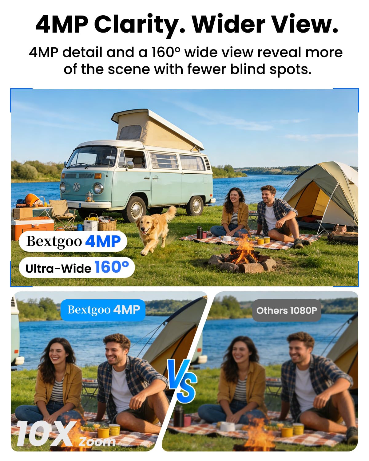 No WiFi Security Camera, 4G LTE Cellular Camera with SIM Card, Mini Portable Car Security Camera Anti Theft, Radar Motion Detection Through Glass, 4MP