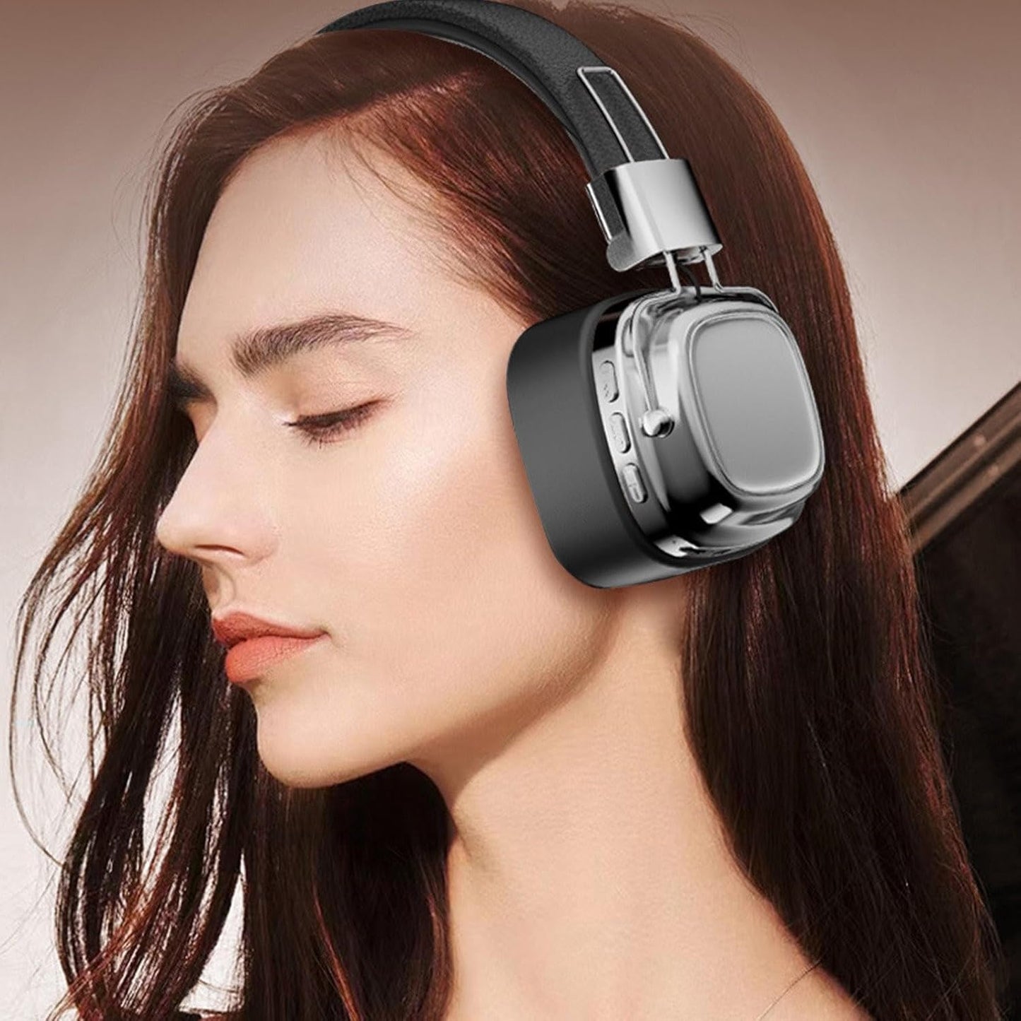 EXECCZO Wireless Bluetooth Headphones, Foldable HiFi Stereo Low Latency Pluggable Memory Card Suitable for Games Mobile Phones Table Pad Computers