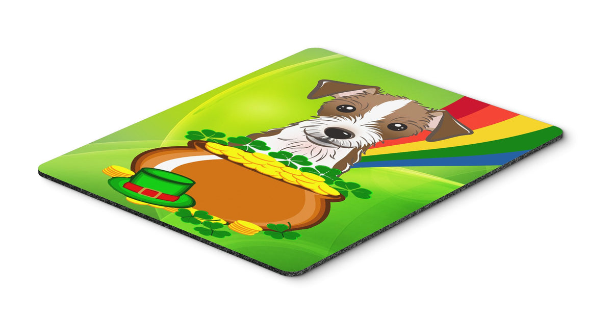 Caroline's Treasures BB1946MP Jack Russell Terrier St. Patrick's Day Mouse Pad, Hot Pad or Trivet for Home Office Gaming Working Computers Laptop
