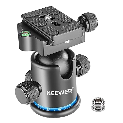 NEEWER 36MM Tripod Ball Head 360° Panoramic Metal with Arca Type Quick Release Plate, 1/4" Screw 3/8" Thread Mount, Max Load 17.6lb/8kg, Tripod Head