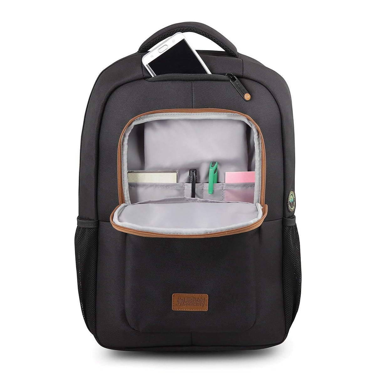 URBAN FACTORY CYCLEE Recycled Plastic 15.6-Inch Eco Laptop Backpack, Black (ECB15UF)