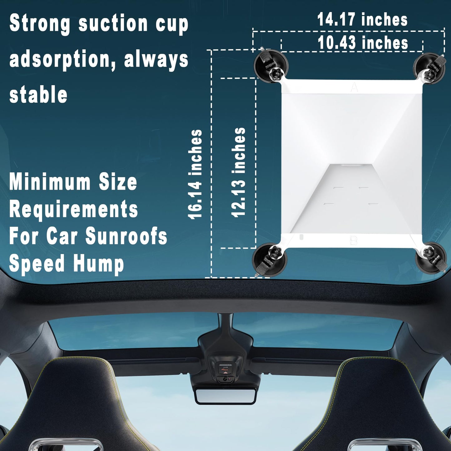 Aottykro Starlink Mini Sunroof Suction Cup Mount,Mount for Car,Car Mount and Car Mounting Kit ,Mount Ensures Satellite Signal Stability While