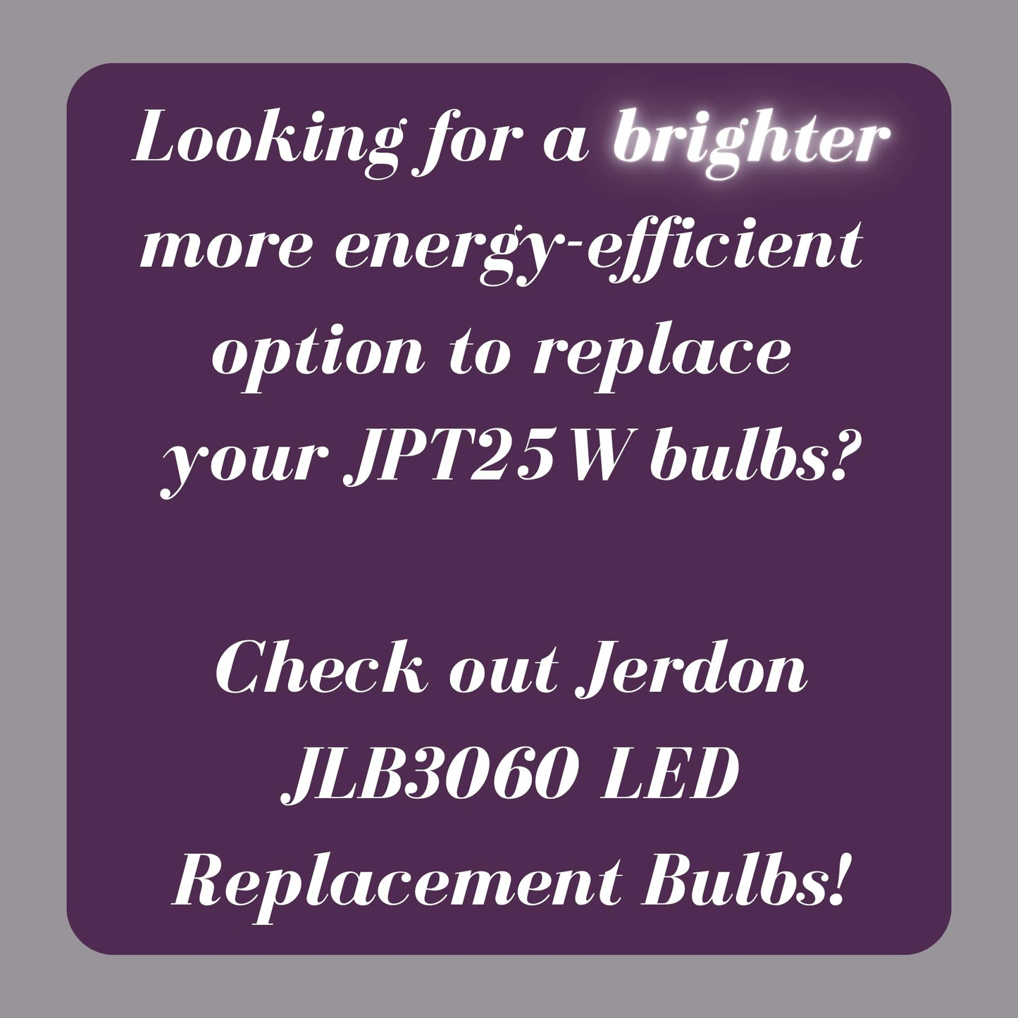 JERDON LED Mirror Replacement Bulbs - 3000K & 6000K, 2 Pack - JLB3060