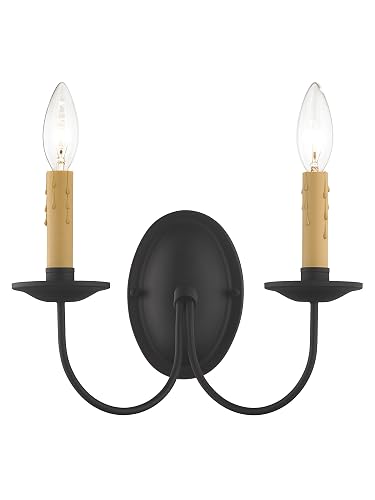 Livex Lighting 4452-04 Heritage 2 Light Black Wall Sconce