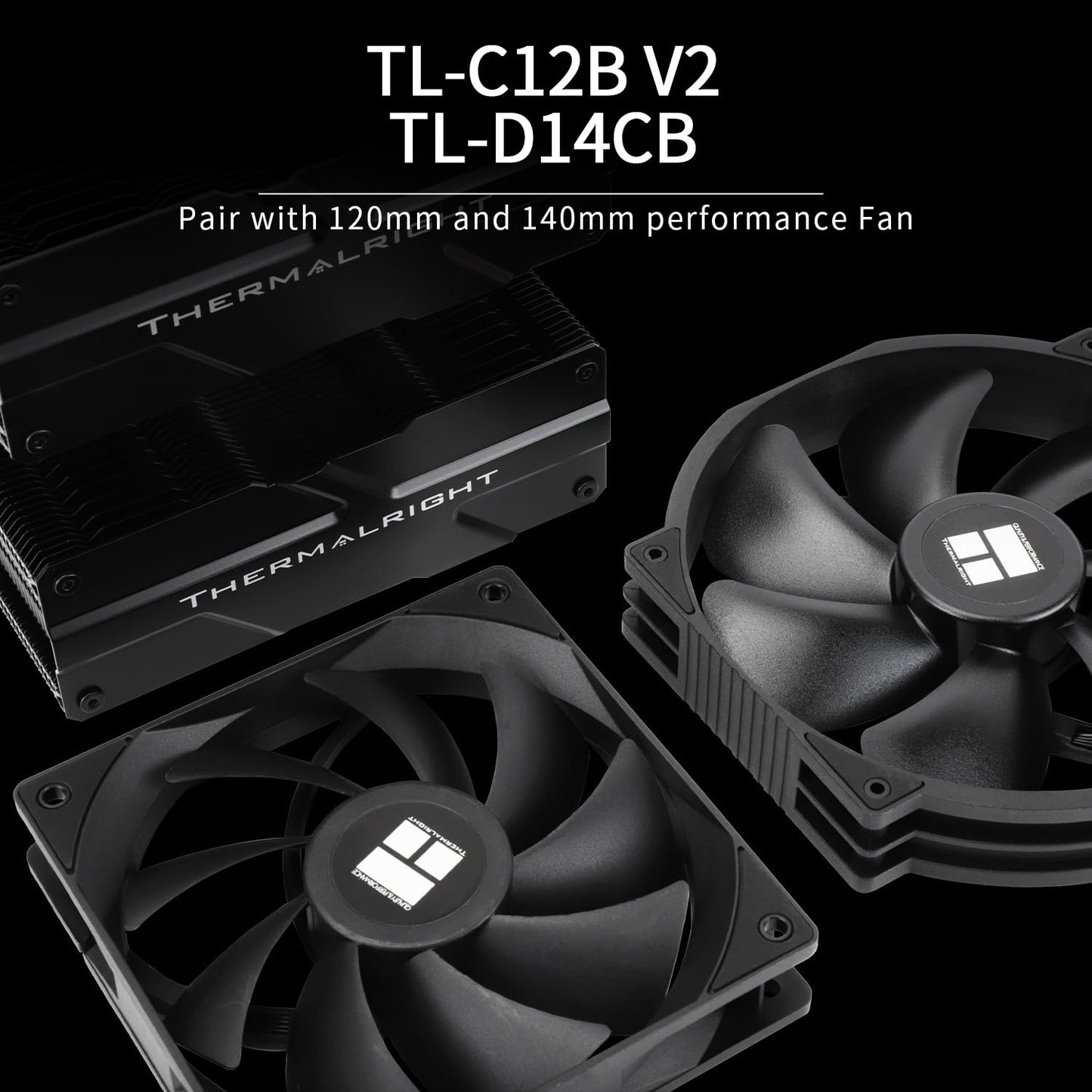 Thermalright Peerless Assassin 140 Black CPU Cooler, 6 Heat Pipes AGHP Technology,Dual PWM Fans with 1500RPM Speed, Double Towers Cooler,for