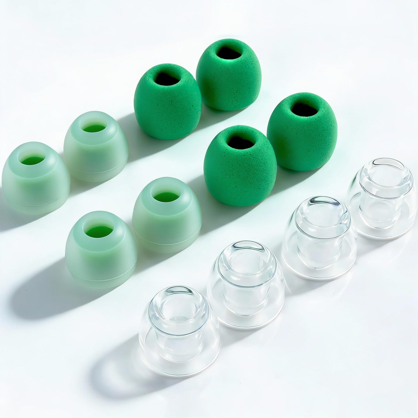 Tipsy IEM Ear Tips Set, 6 Pairs: Liquid Silicone, Skin?Friendly Silicone, Memory Foam, Fits Tipsy M5/M3/M1/HD6/HD4 (B-M Size)
