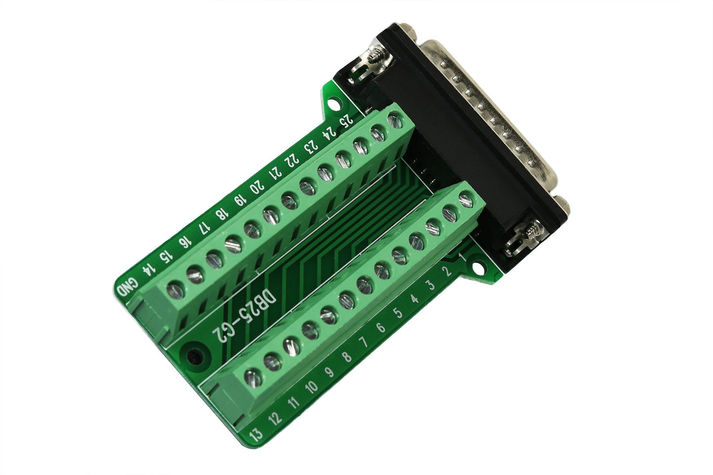 Twinklebay Connector Db25 D-sub Male Plug 25-pin Port Terminal Breakout PCB Board