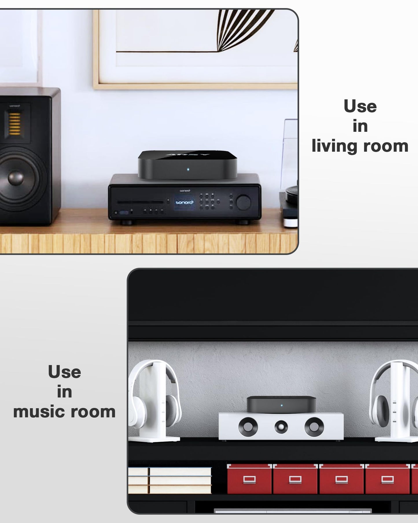 ARSY Ne-2 Airplay 2 Receiver, Streaming Music Receiver, WiFi Wireless Audio Streamer Stream Hi-Res Audio from Spotify, Tidal, Roon and More, Power
