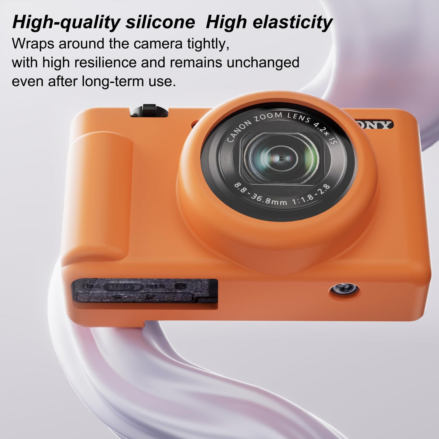 TUOOUT Offers a Silicone Protective case for the Sony ZV-1ii Digital Camera, Complete with a Screen Protector and Lanyard, Making it an Excellent