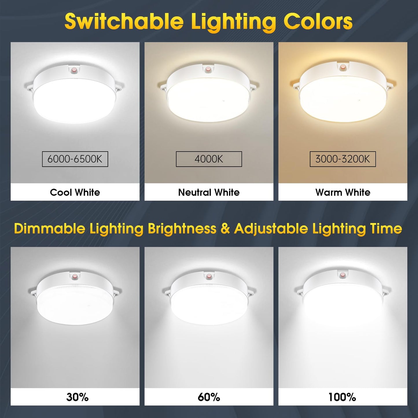 SunBonar Solar Ceiling Lights Indoor Outdoor, Day/Night Dual Lamp for Shed