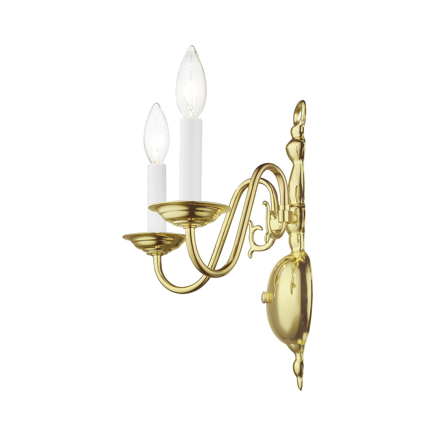 Livex Lighting 5002-02 Williamsburgh 2 Light Polished Brass Wall Sconce