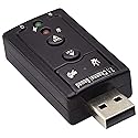 zdyCGTime Hi-Speed USB 2.0 7.1-Channel Virtual USB 3D Stereo Audio Adapter External Sound Card with 3.5 mm Audio and Microphone Ports, Internal