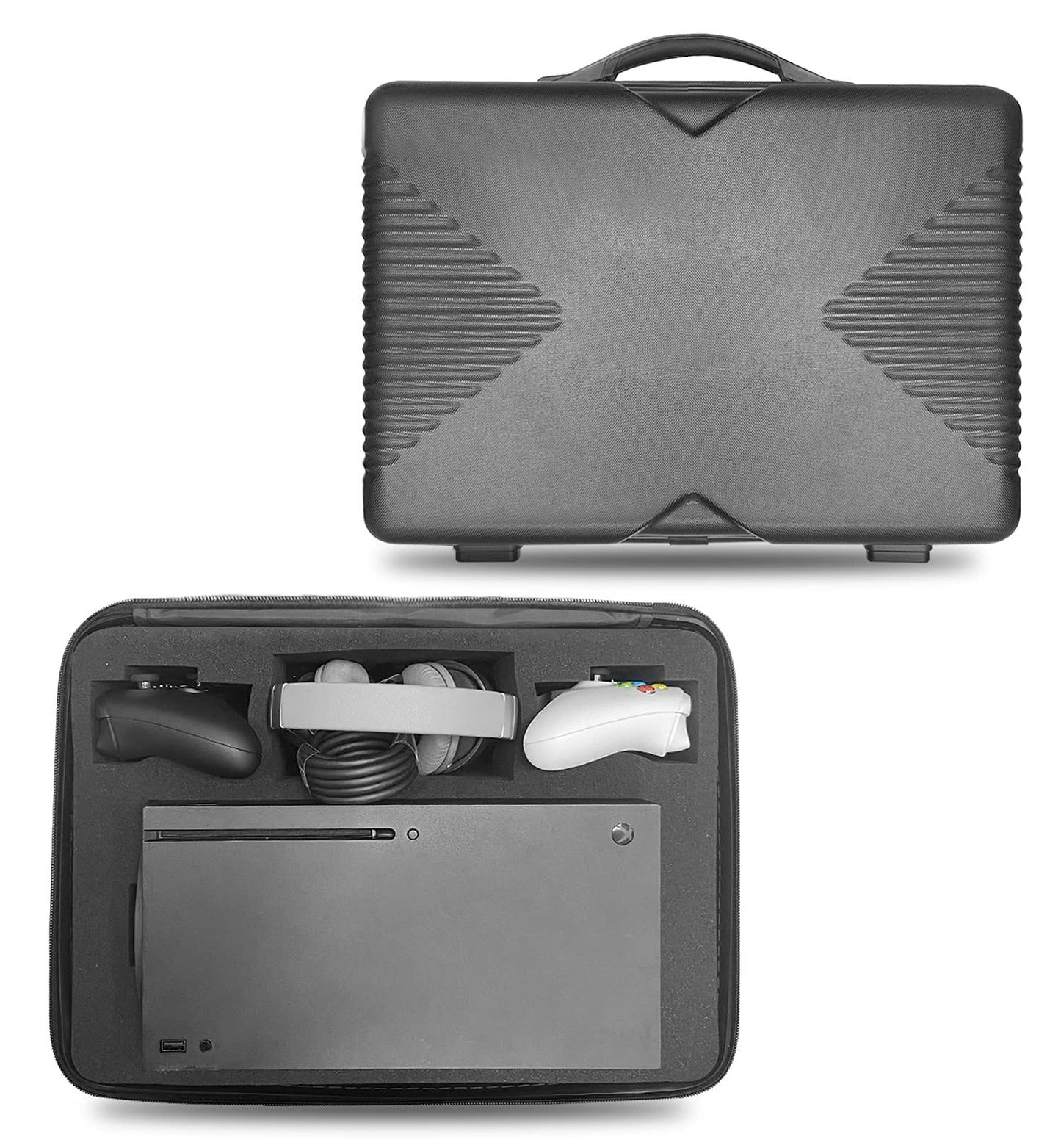Xbox Series X Carrying Case, Compatible with XSX Console/Controllers/Headset/Games and Other Accessories - Protective Travel Case with Hard Shell