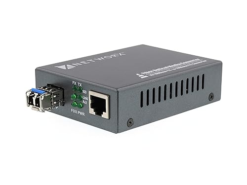 Fast Ethernet Fiber Media Converter - UTP to 100Base-FX - LC Singlemode, 20km...