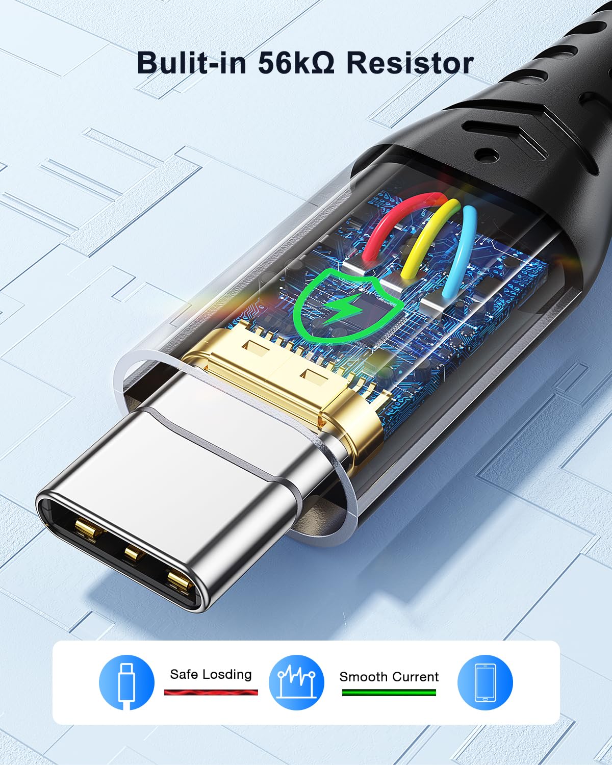 ANDTOBO USB to USB C Cable, (3 Pack) 3.1A USB to USB C Fast Charging Nylon Braided USB C Cable for iPhone 17 Pro Max/17 Air/16 15 Pro Max Plus, Galaxy