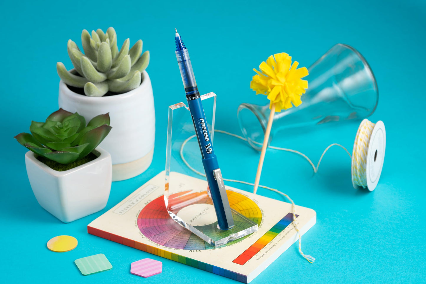 Pilot Precise V5 Rollerball Pens, Extra Fine Point 0.5 mm Blue Pens, Blue, Pack of 5 - Ideal for School, Journaling & Office Writing