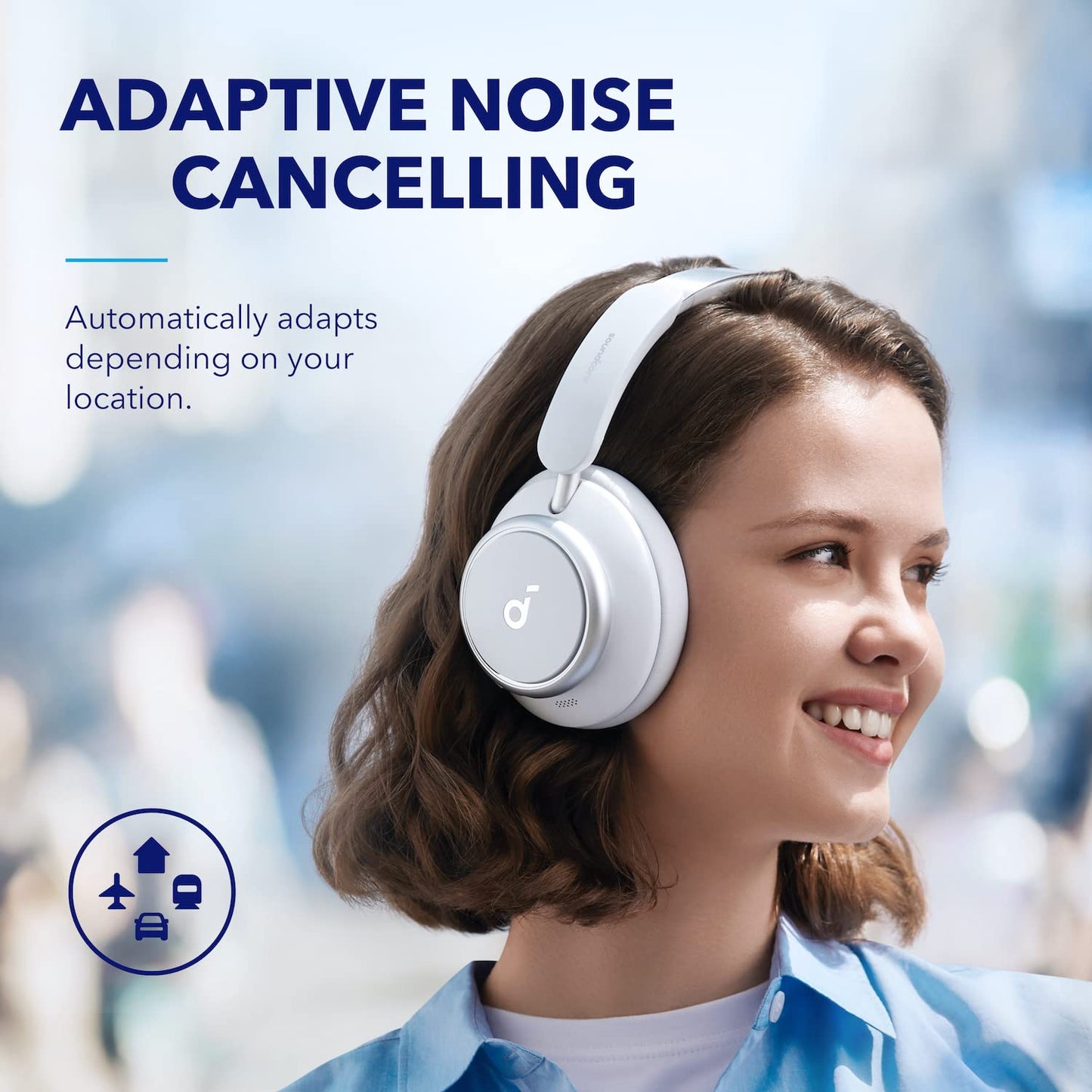 Soundcore by Anker Space Q45 Adaptive Active Noise Cancelling Headphones, Reduce Noise by Up to 98%, 50H Playtime, App Control, LDAC Hi-Res Wireless