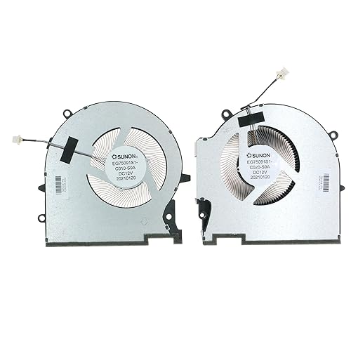 Replacement CPU+GPU Cooling Fan for HP OMEN 17-CK 17-CK1020NR 17-CK0372NR 2021 M78888-001 M78889-001 EG75091S1-C010-S9A EG75091S1-C020-S9A