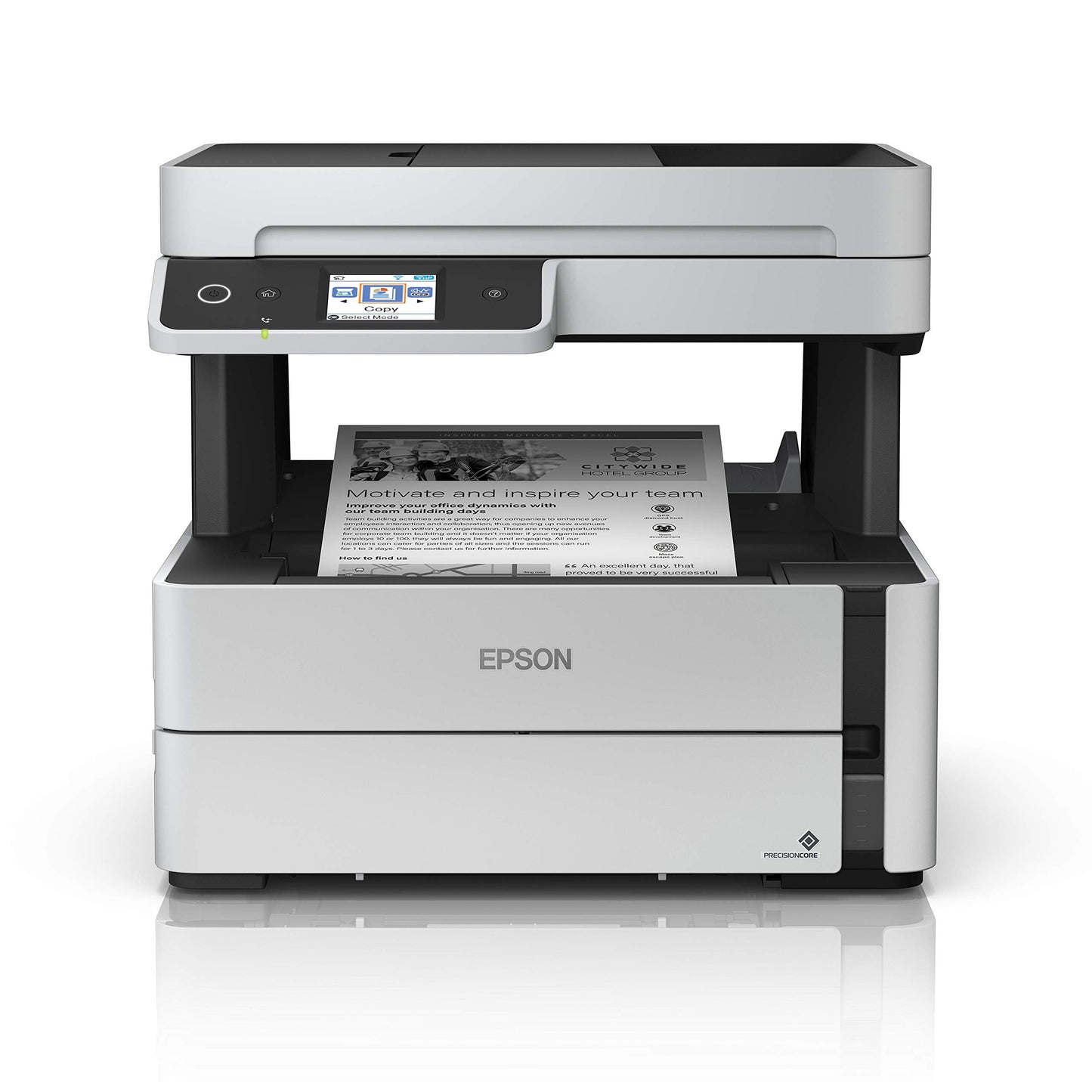 Epson EcoTank ET-M3170 Wireless Monochrome All-in-One Supertank Printer with ADF, Fax and Ethernet Plus 2 Years of Unlimited Ink*