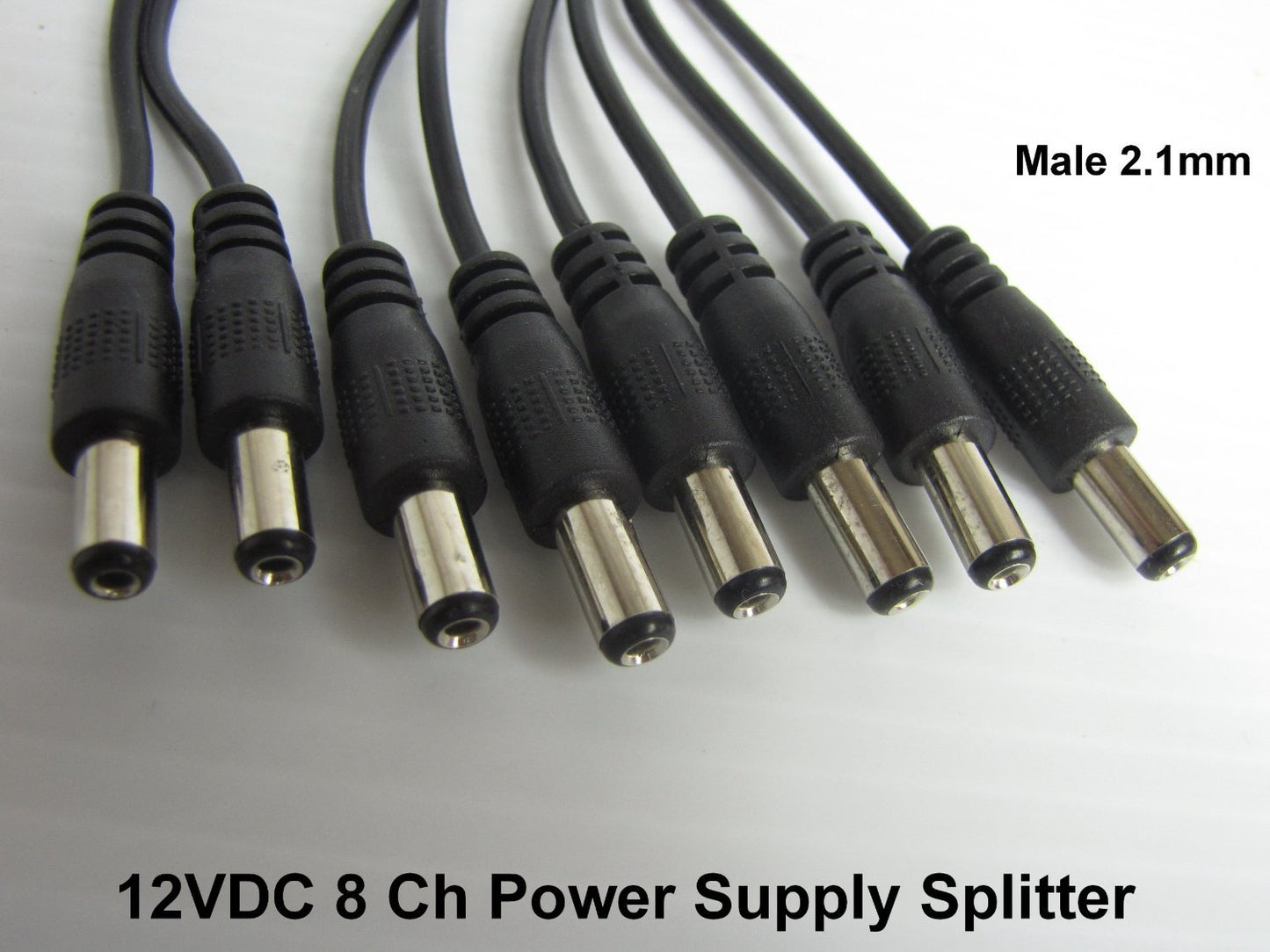 BW Security Camera 8Ch Power Supply Splitter Cable 1 Female 8 Male 2.1mm Adaptor