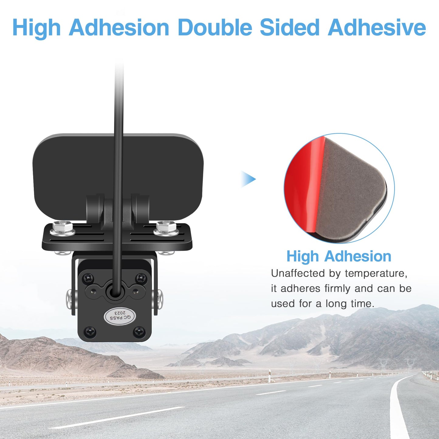 Naponal Dash Cam Rear Camera Mount(2 PCS), Universal Rear View Camera Rear Window Mount, Mirror Camera Rear Windshield Backup Camera Bracket, Car