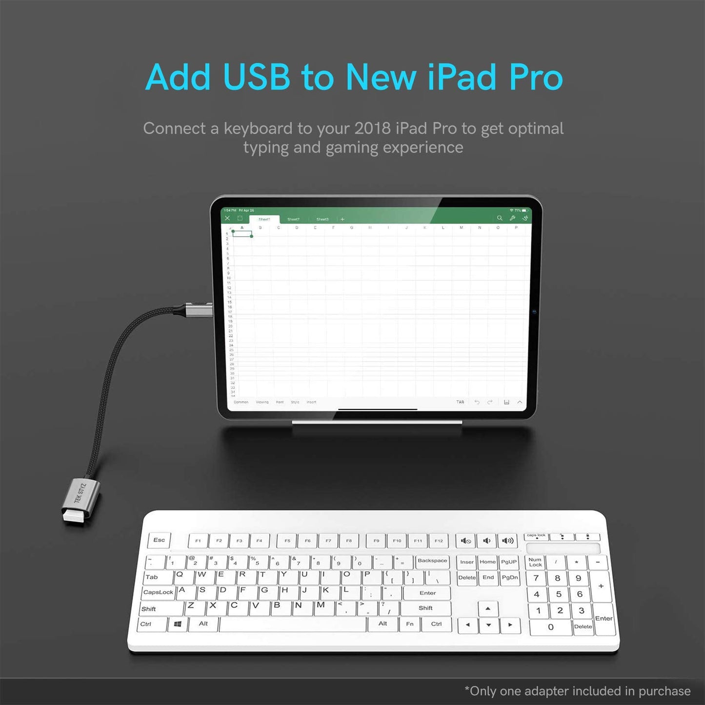 Tek Styz USB-C USB 3.0 Adapter Works for Samsung Galaxy Note 20/Ultra/Edge/5G/Note20 OTG Type-C/PD Male USB 3.0 Female Converter. (5Gbps)
