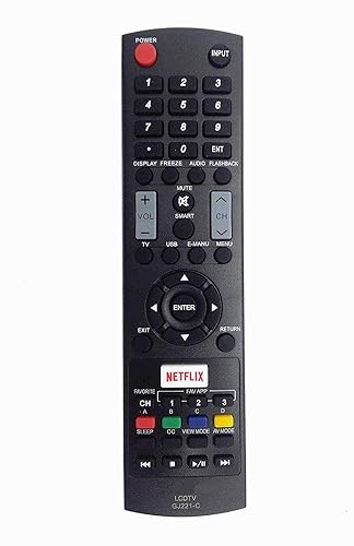 New GJ221-C Remote Control Replacement for Sharp AQUOS TV 32LE653U 40LE653U LC-32LE653U LC-40LE653U LC-43LE653U LC-48LE551U LC-48LE653U LC-55LE653U