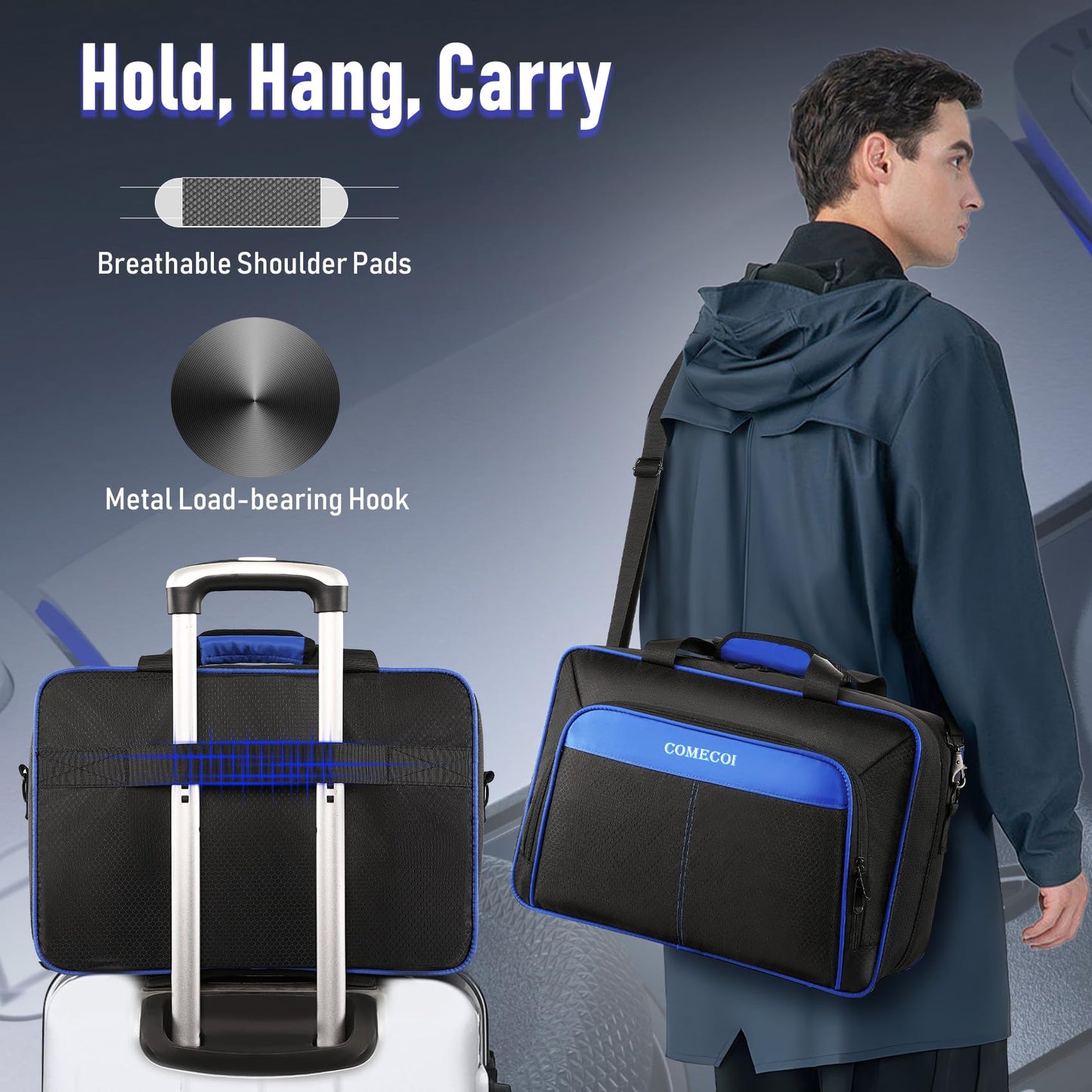 COMECOI Carrying Case for PS5, Travel Case for PS 5 Protective, Large Capacity Storage Bag Compatible with Playstation 5 Disk/ Digital Edition