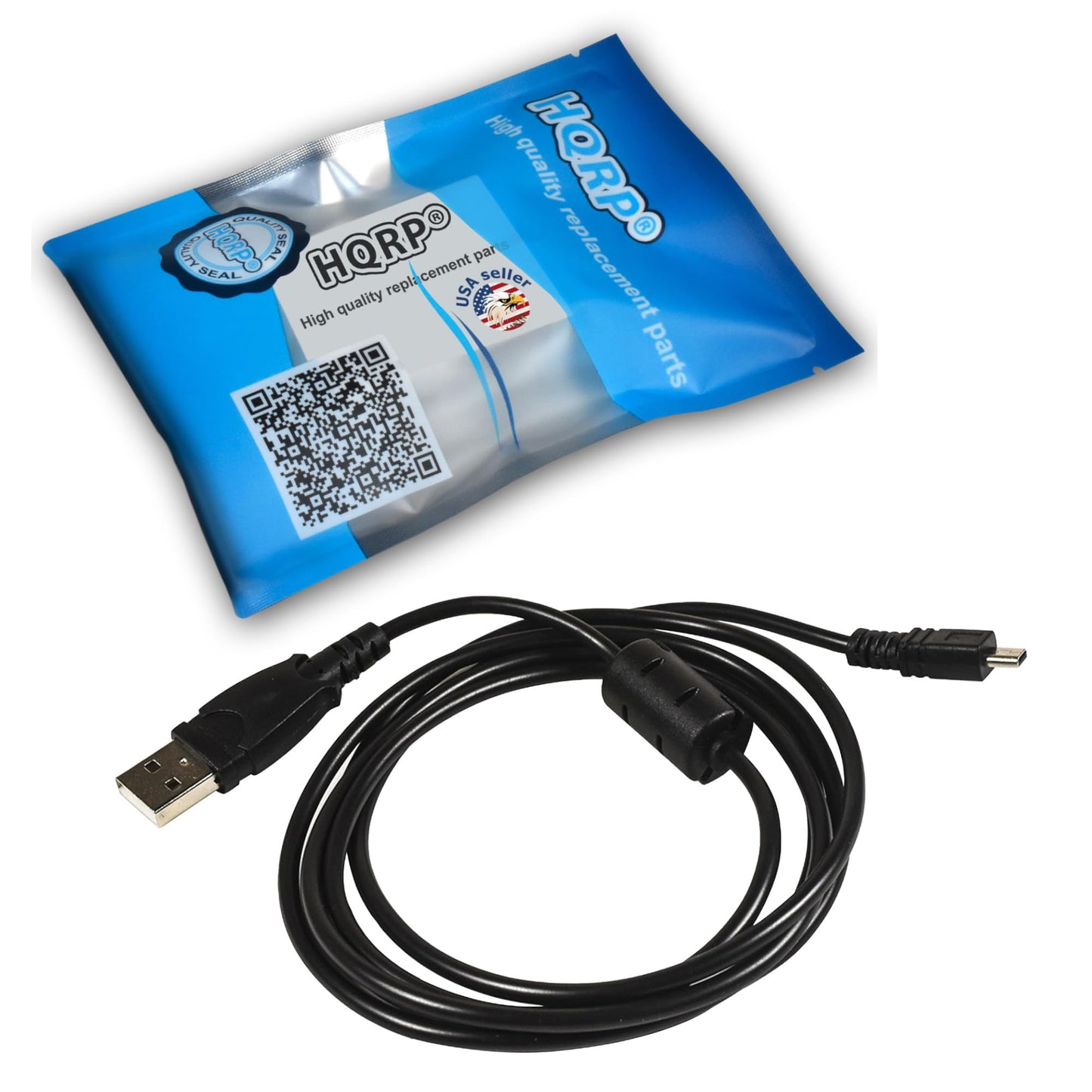 HQRP USB Image Transfer/Battery Charging Cable Compatible with Sony Cyber-Shot DSC-TF1 DSC-W710 DSC-W730 DSC-W800 DSC-W810 DSC-W830 Digital Camera