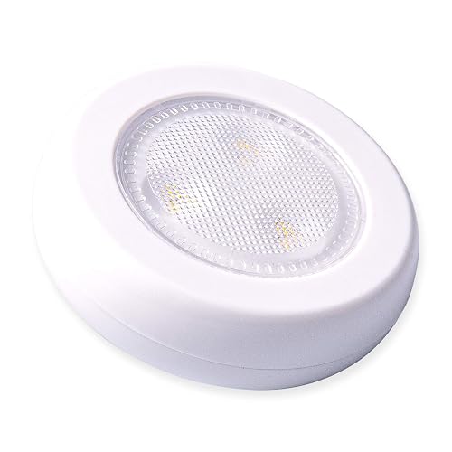 Westek BL-PUTN-W6 Ultra-Thin LED Puck Light - 6PK With Batteries, White