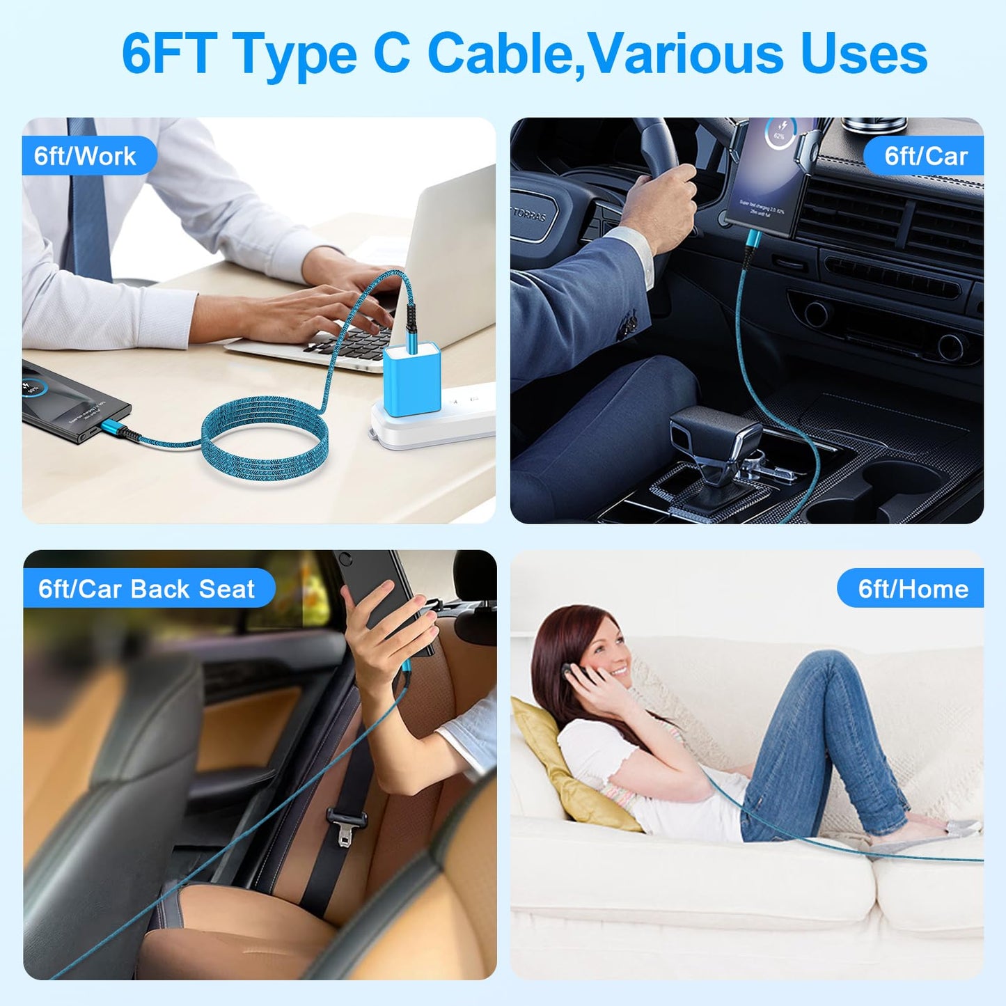 17 Charger Cord for iPhone 17 Car Charger Cable Fast Charging for iPhone 17 Pro Max Air 16e 16 Pro Max 16 Pro 16 Plus 15 Plus/Pro, 2 Pack 6FT USB