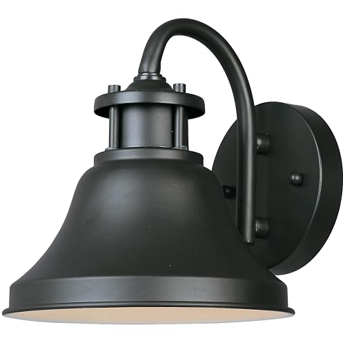 Designers Fountain Bayport Outdoor Light Fixture, 7.75 Inch Exterior Wall Lantern Sconce for Front Door, Patio and Porch, Bronze, 31311-BZ