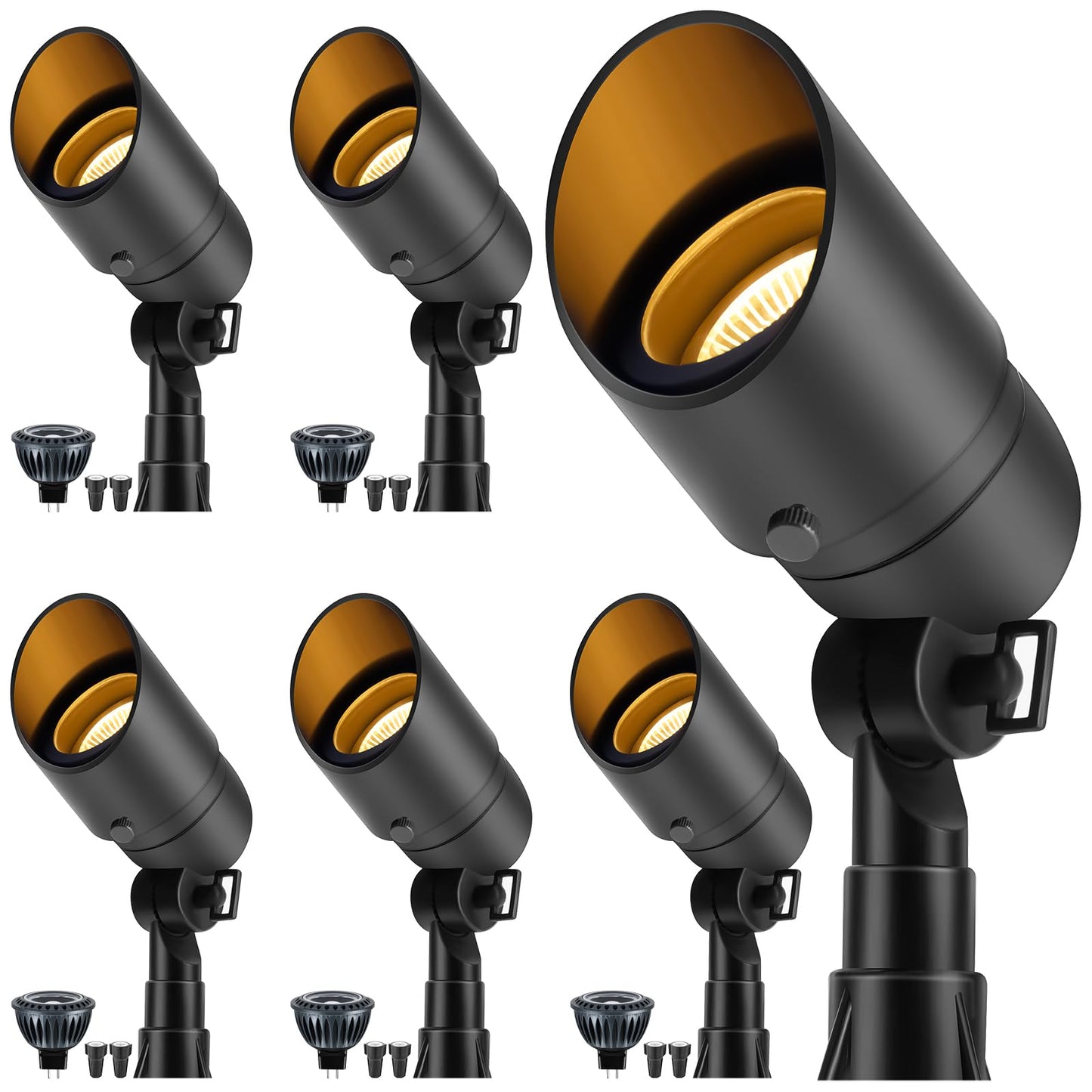 Gardencoin Low Voltage Landscape Spotlight, 12V LED Outdoor Landscape Lighting, Landscape Spot Lights Wired for Garden and Yard, Aluminum Up Lighting