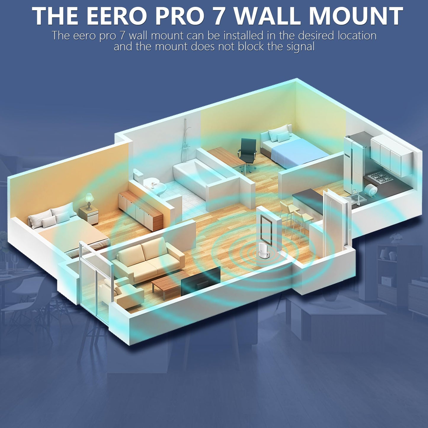 SSCEHCNY Wall Mount Holder for eero Pro 7 Home WiFi System-Simple, eero Max 7 Wall Metal Mount Bracket,eero Max 7 Wall Metal Mount Bracket Compatible