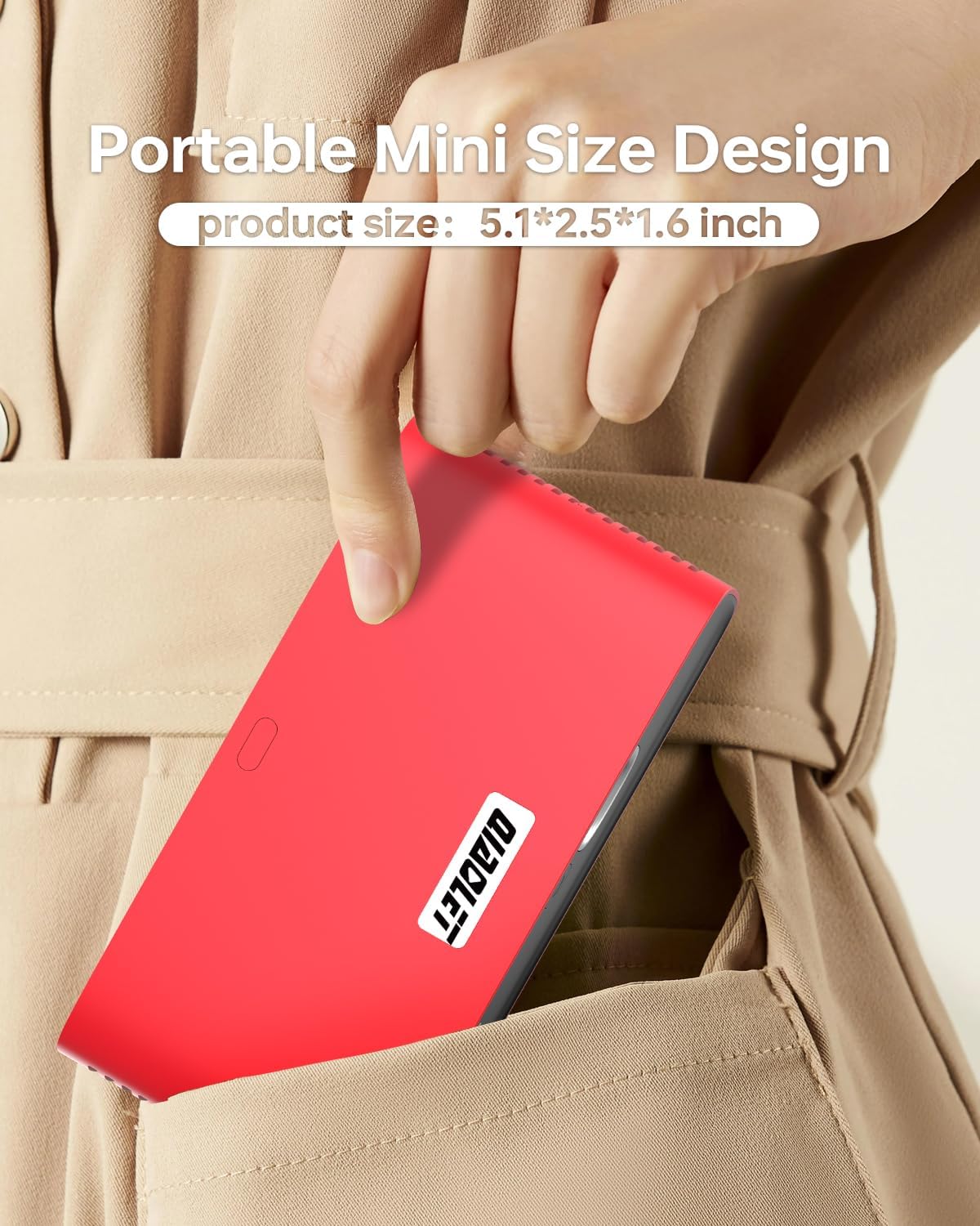 Ultra Mini Pocket Projector - DLP Smart Projector with WiFi and Bluetooth: Built in Battery/Apps/Speaker, 4K/1080p Support, Auto Focus & Keystone