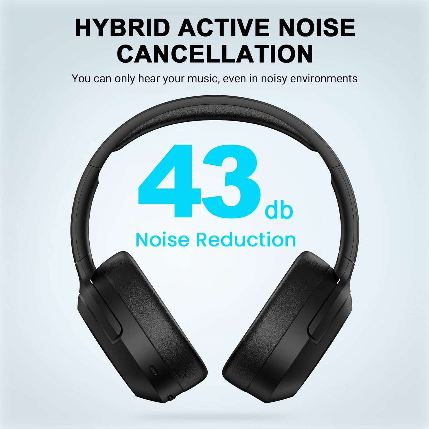 Edifier W820NB Plus Active Noise Cancelling Headphones, Wireless Over Ear Headphones with Hi-Res Sound, 49H Playtime, Bluetooth Headphones…