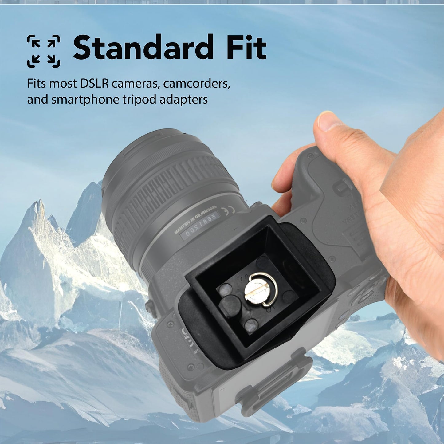 Foto&Tech 2 Pieces 44mm Tripod Quick Release Plate, Camera Adapter for Tripod with 1/4"-20 Screw Replacement for DSLR Cameras Smartphones Camcorders