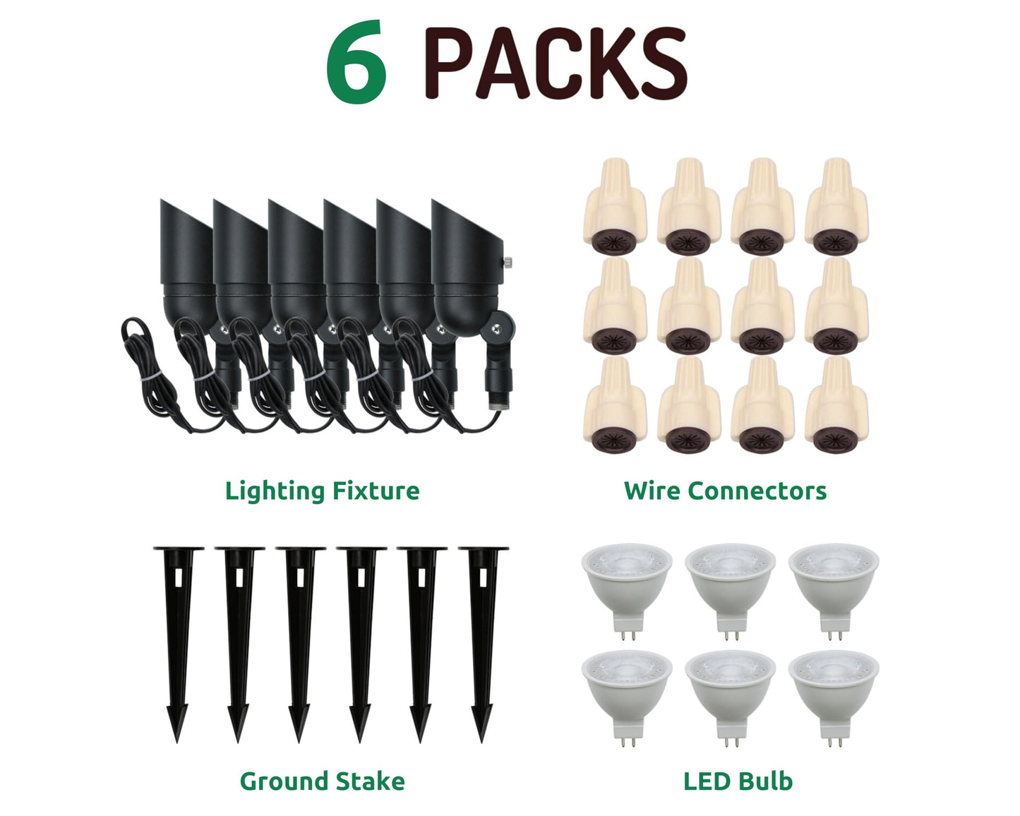 Lumina Lighting® 5W Landscape lighting 12V Landscape Lights Low Voltage Landscape Spotlights Warm White Waterproof Outdoor Replaceable LED Bulb