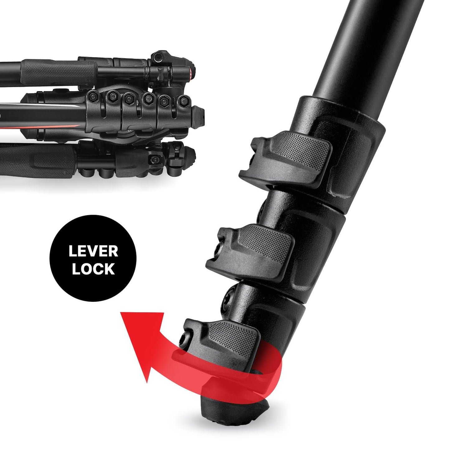 Manfrotto Befree Advanced 3-Way Camera Tripod for Sony's Alpha Cameras, Aluminium Travel MiniTripod, Lever Lock, with 3-Way Fluid Head, for Photo
