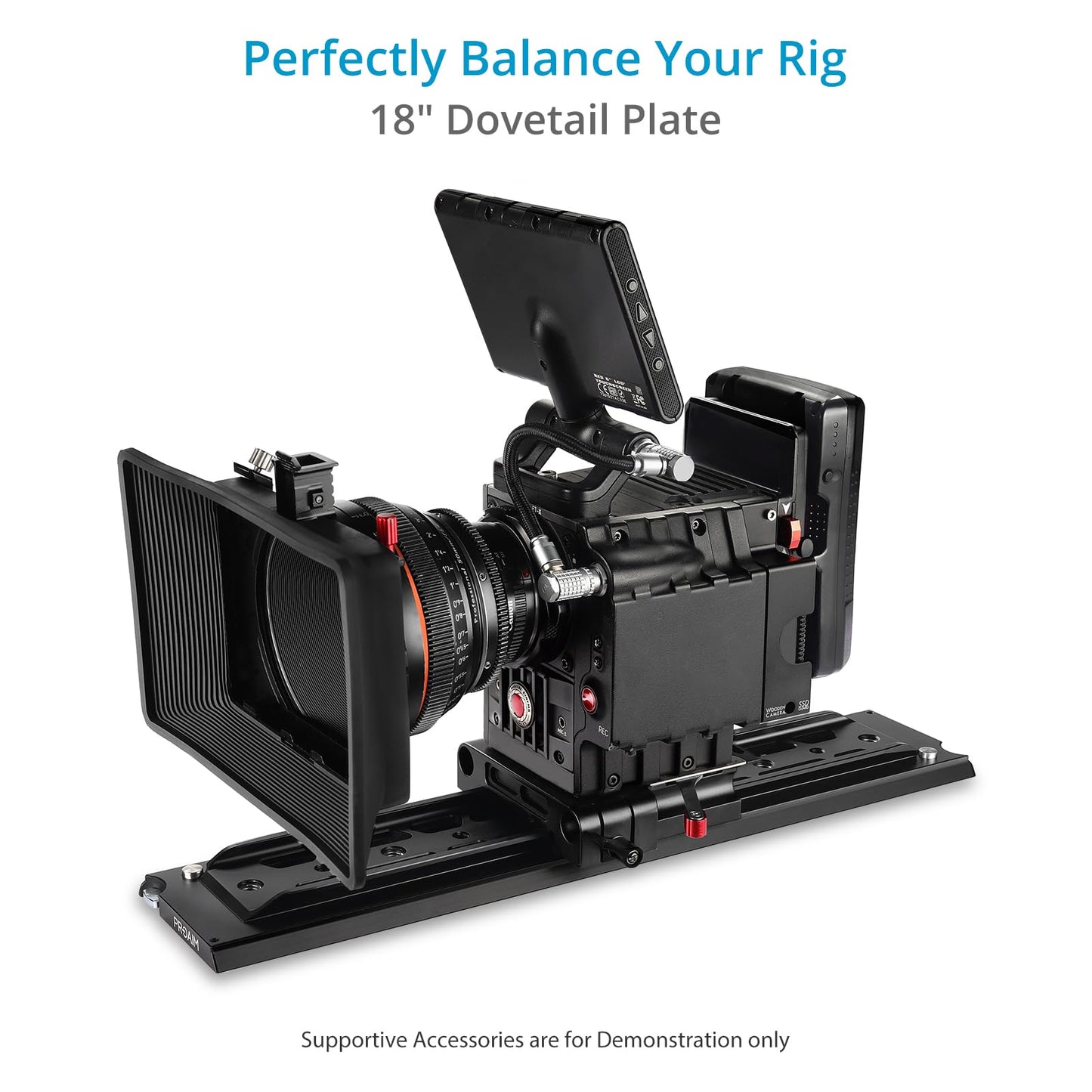 PROAIM 18" Dovetail Tripod Plate V1 for Heavy Camera Setup. Compatible with Proaim 19-15mm Quick Release Camera Base Plate (DP-18-V1)