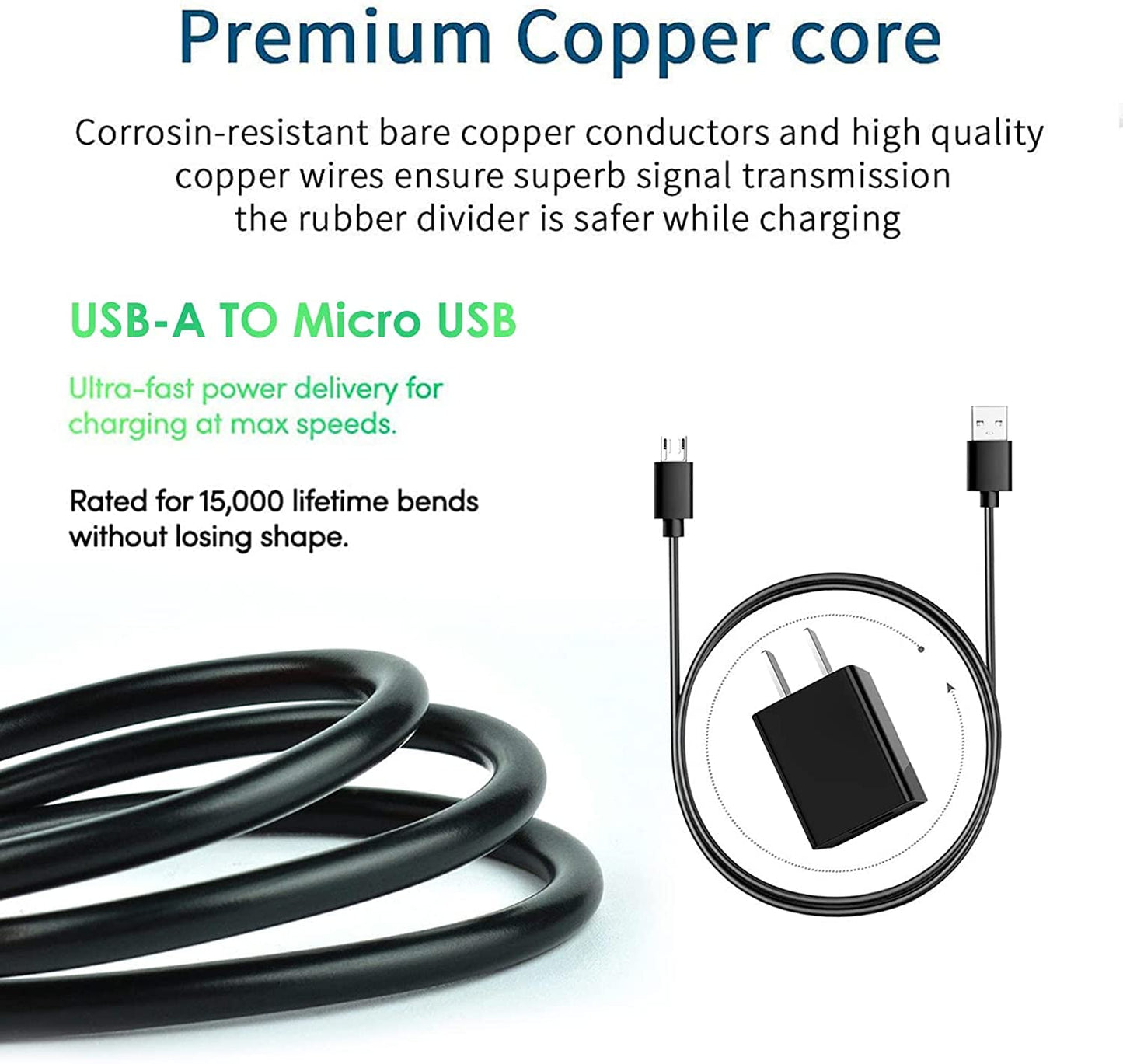 YCWZZH 5V Fast Charger Charging Cable Cord Compatible with for Noco Boost Sport GB20 GB30 GB40 GB40HD GB50Pro GB70 GB70XL GB150Sport Battery Jump