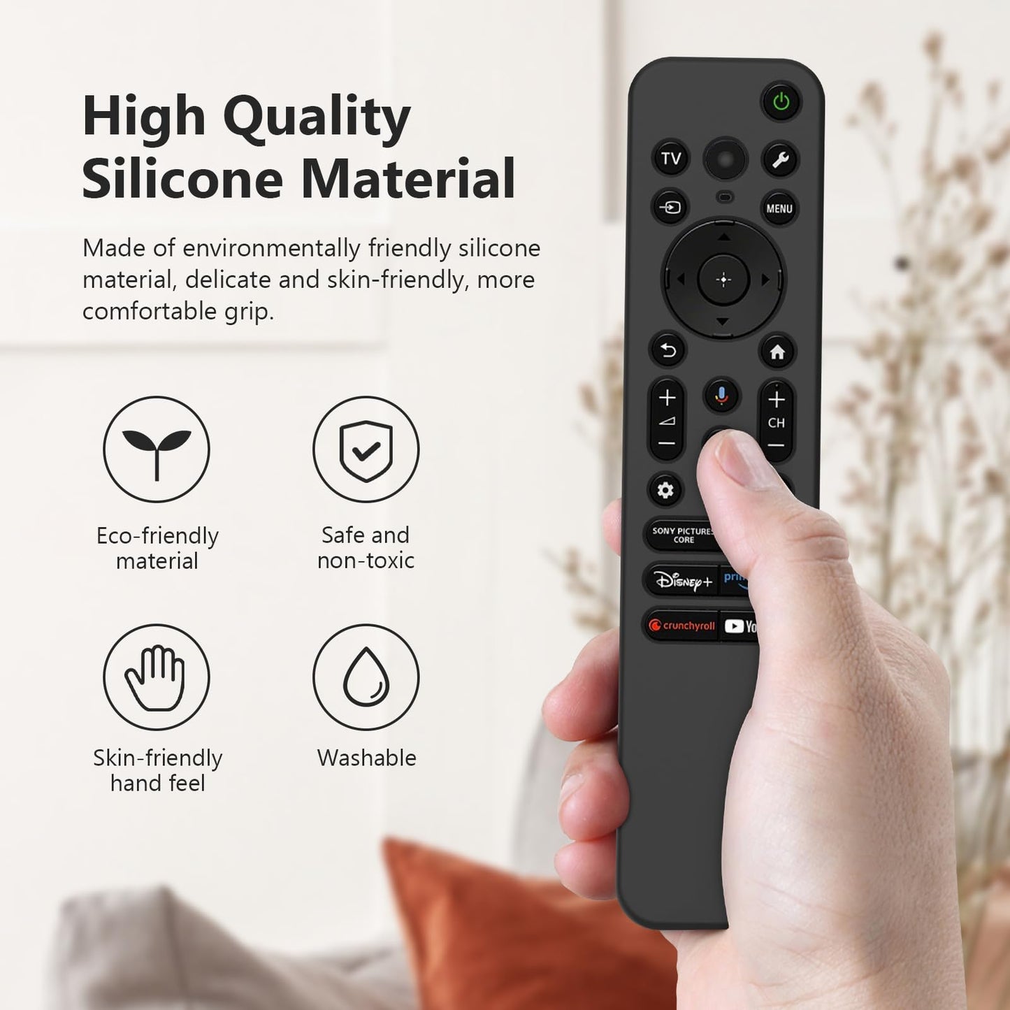 LEFXMOPHY Case Cover for Sony RMF-TX910U / TX920U TV Remote Control Protector Sleeve - Black
