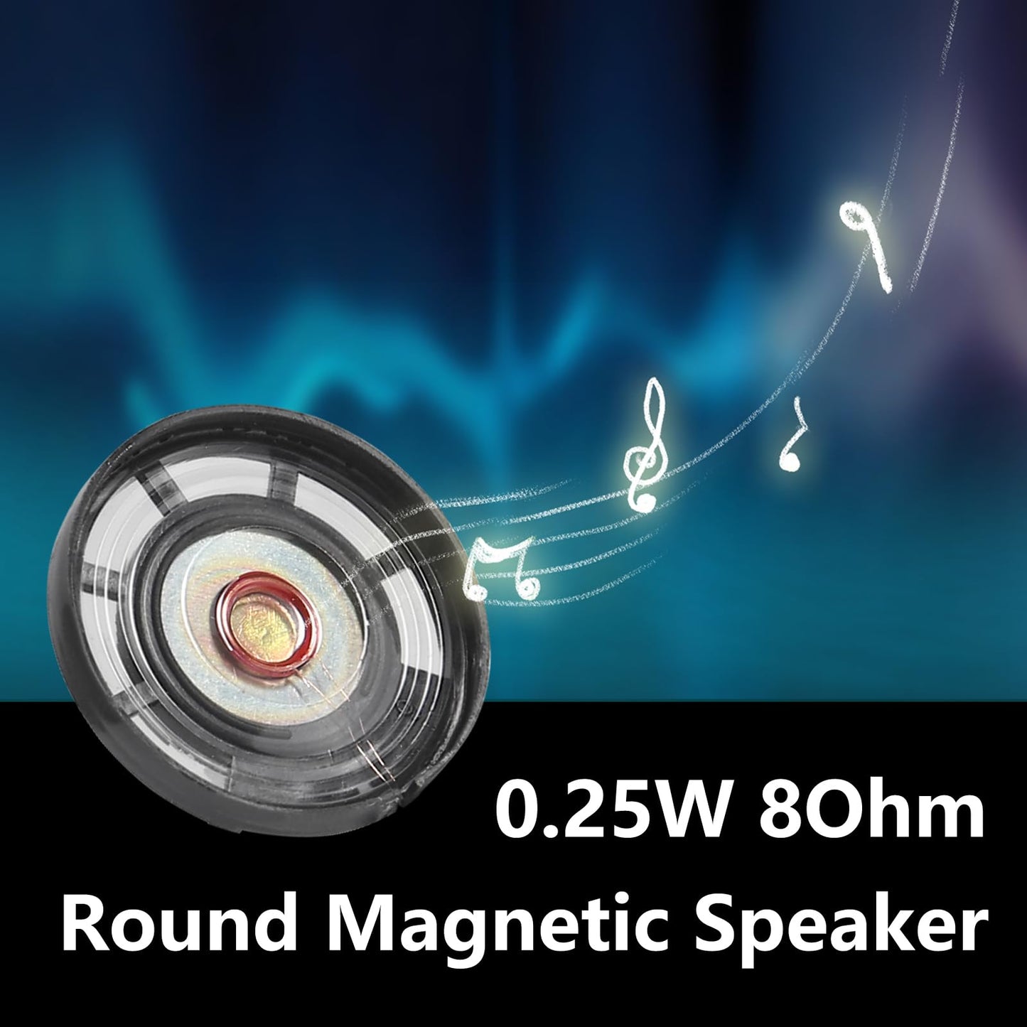 ACEIRMC 10pcs 0.25W 8 Ohm DIY Magnetic Speaker 29mm Diameter Round Shape Replacement Loudspeaker