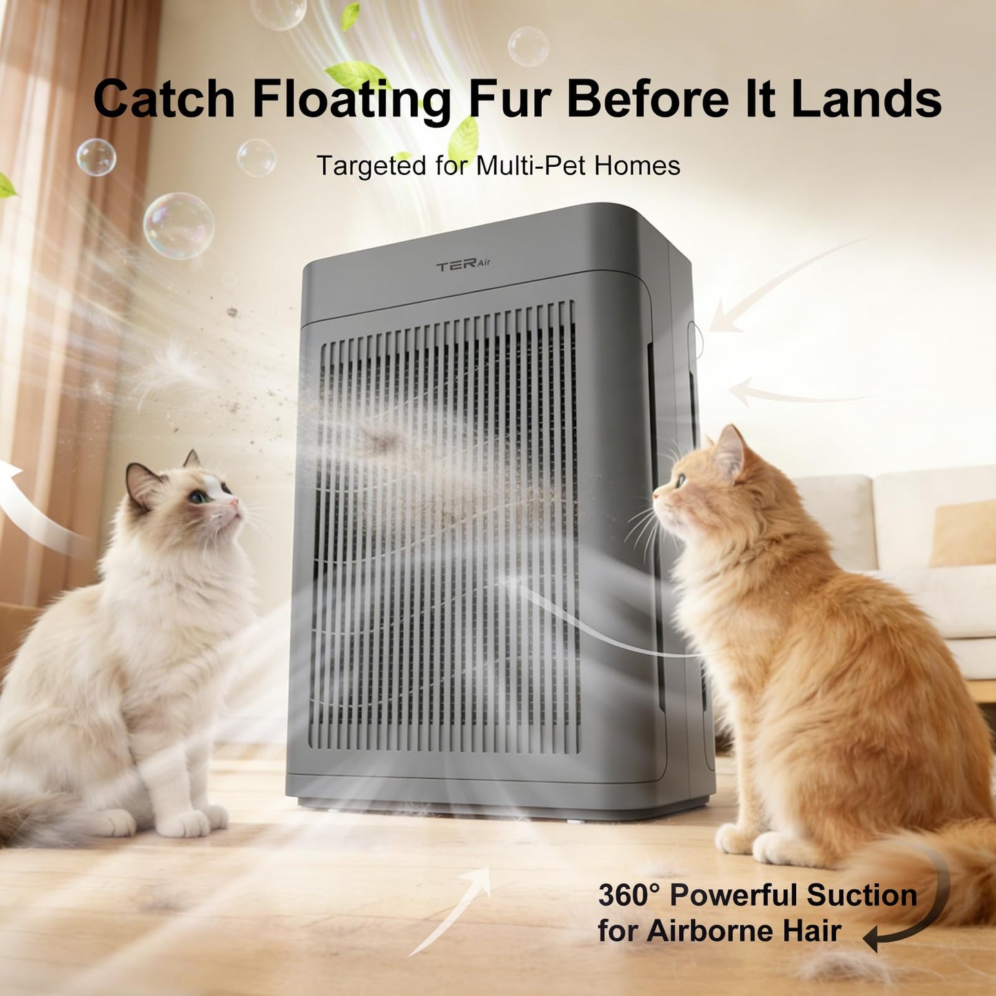 TER Air Purifiers for Home Large Room Bedroom with HEPA Washable Pre-Filter