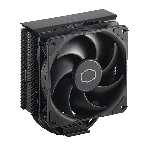 Cooler Master Hyper 212 Black CPU Air Cooler - 120mm High Performance PWM Fan, 4 Copper Heat Pipes, Aluminum Top Cover, Low Noise & Easy Installation
