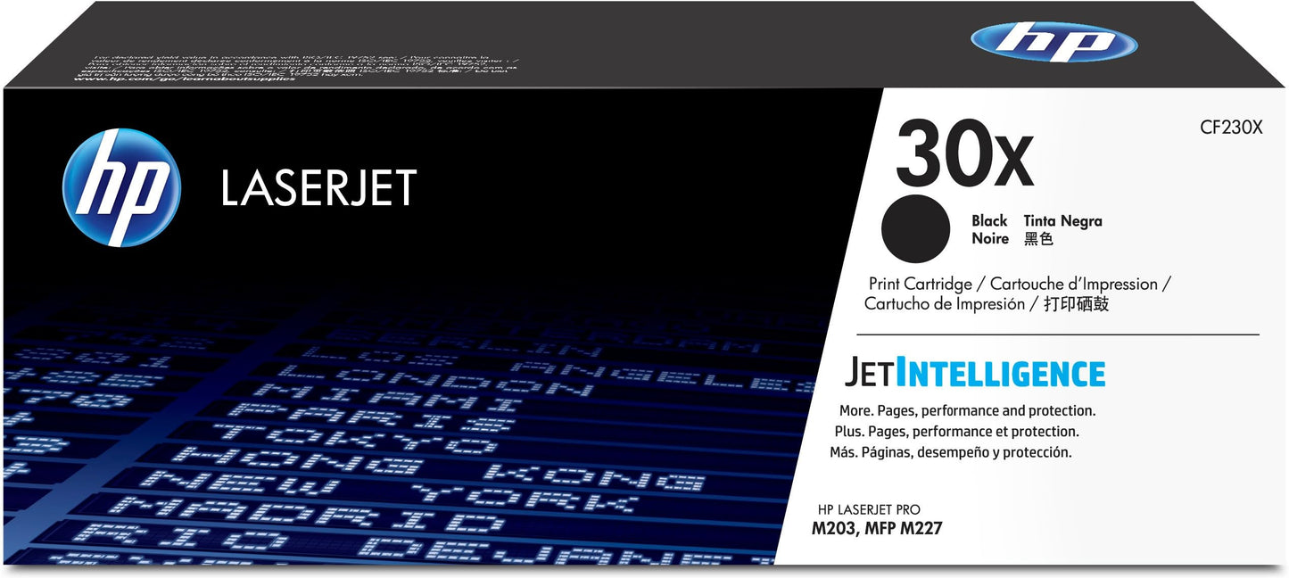 HP 30X Black High-Yield Toner Cartridge | Works LaserJet Pro M203 Series, LaserJet Pro MFP M227 Series | CF230X
