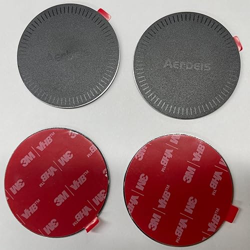 2PCS Magnetic Metal Round Plates, Phone Accessories for Aerbeis Car Phone Mount On iPhone 14 13 12 / Pro Max/Plus/Case and Samsung Galaxy